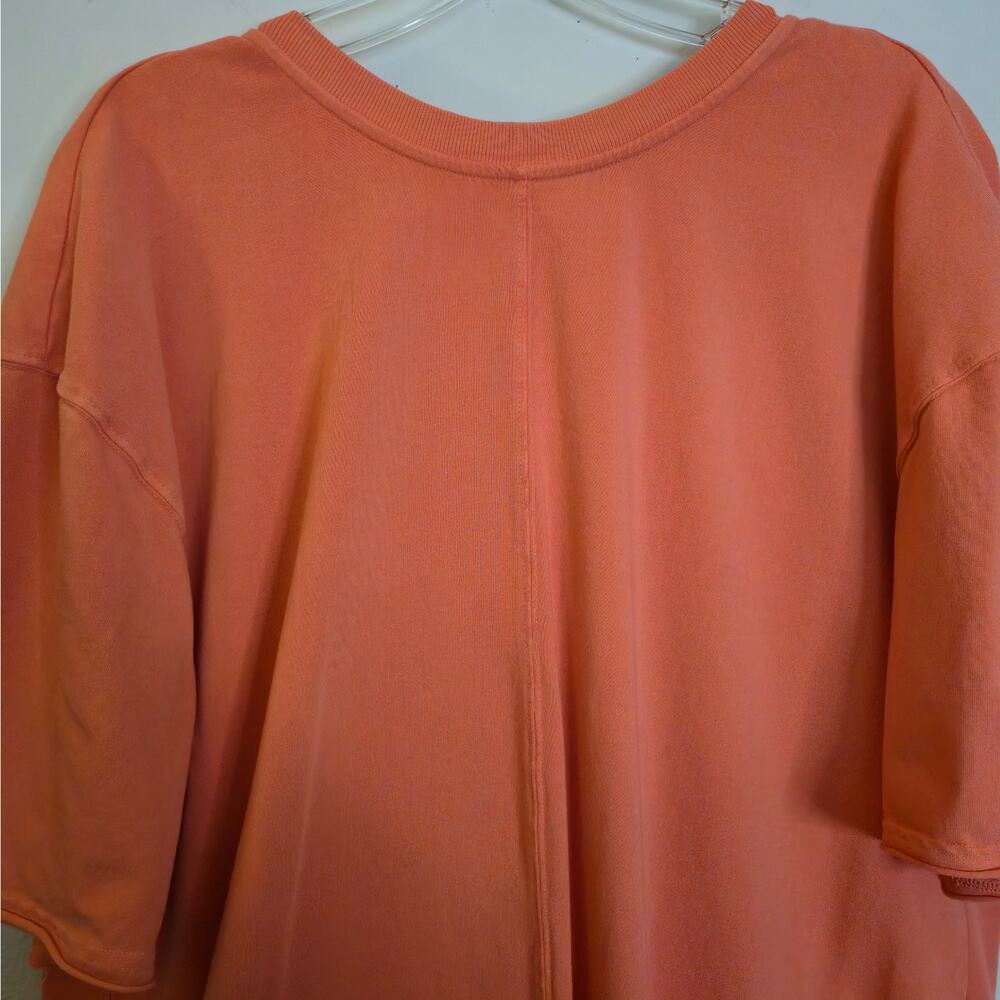 Free People Movement Hot Shot Tee Romper Pink Coral Size L Athleisure Cozy - Picture 4 of 10